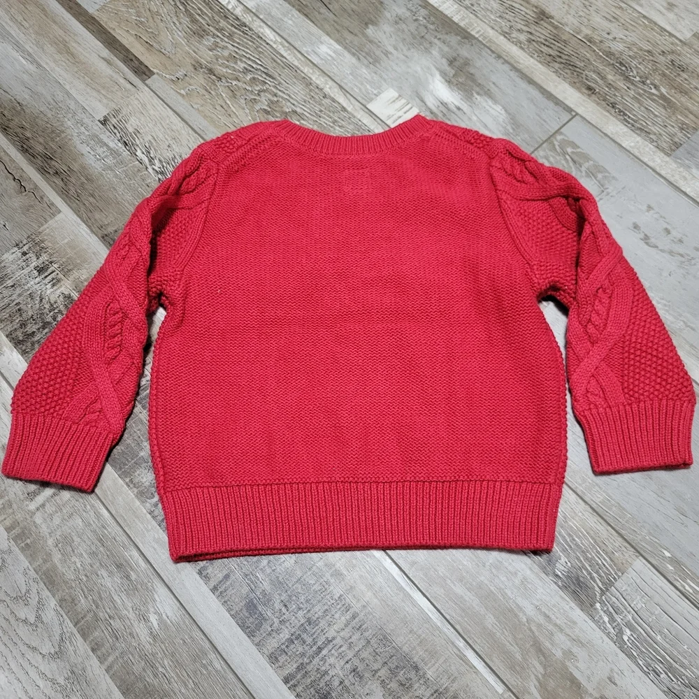 New Gap Baby Red Knit Sweater Size 18-24M